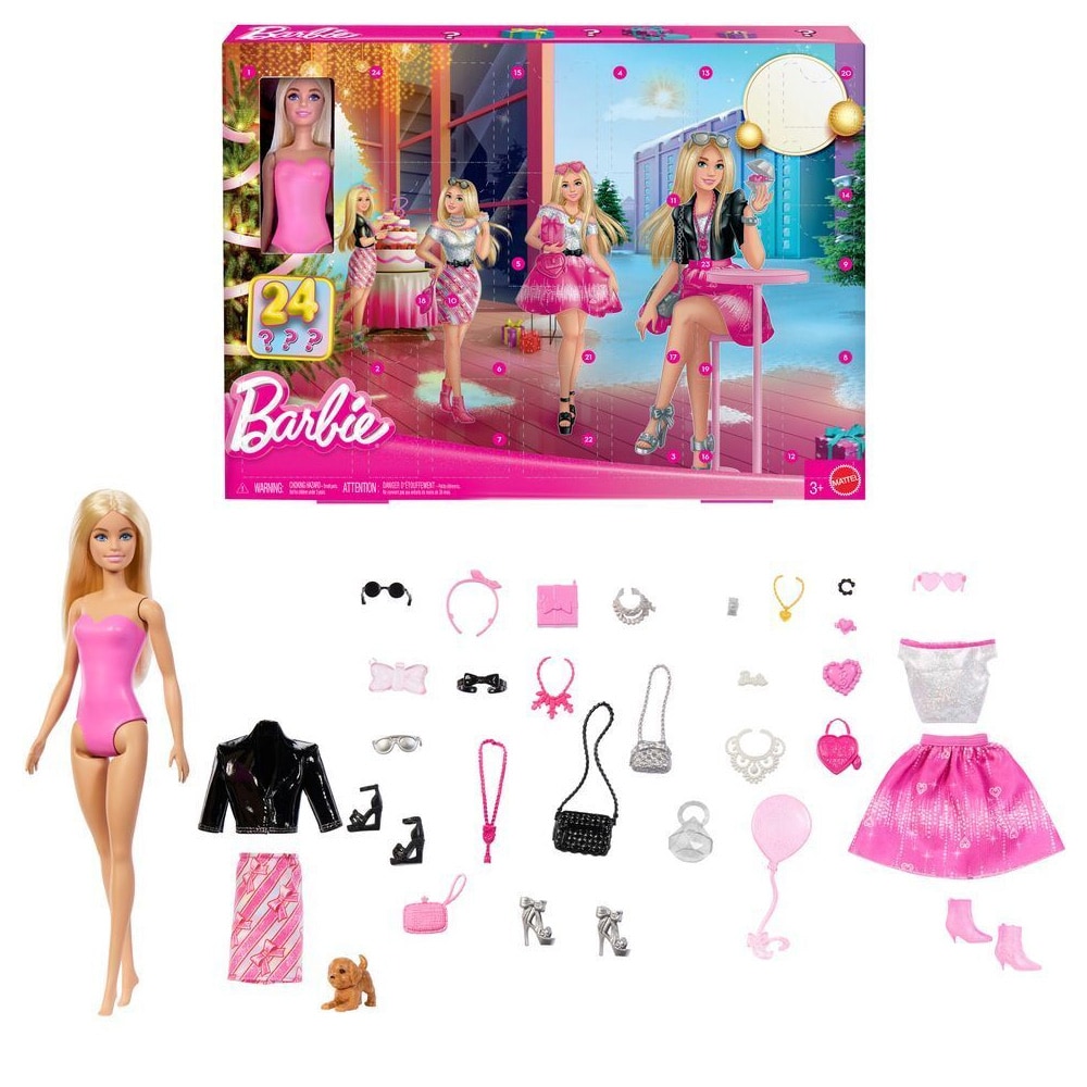 Barbie Fab Adventskalender 2026 / Julkalender med docka / Leksakskalender med kläder