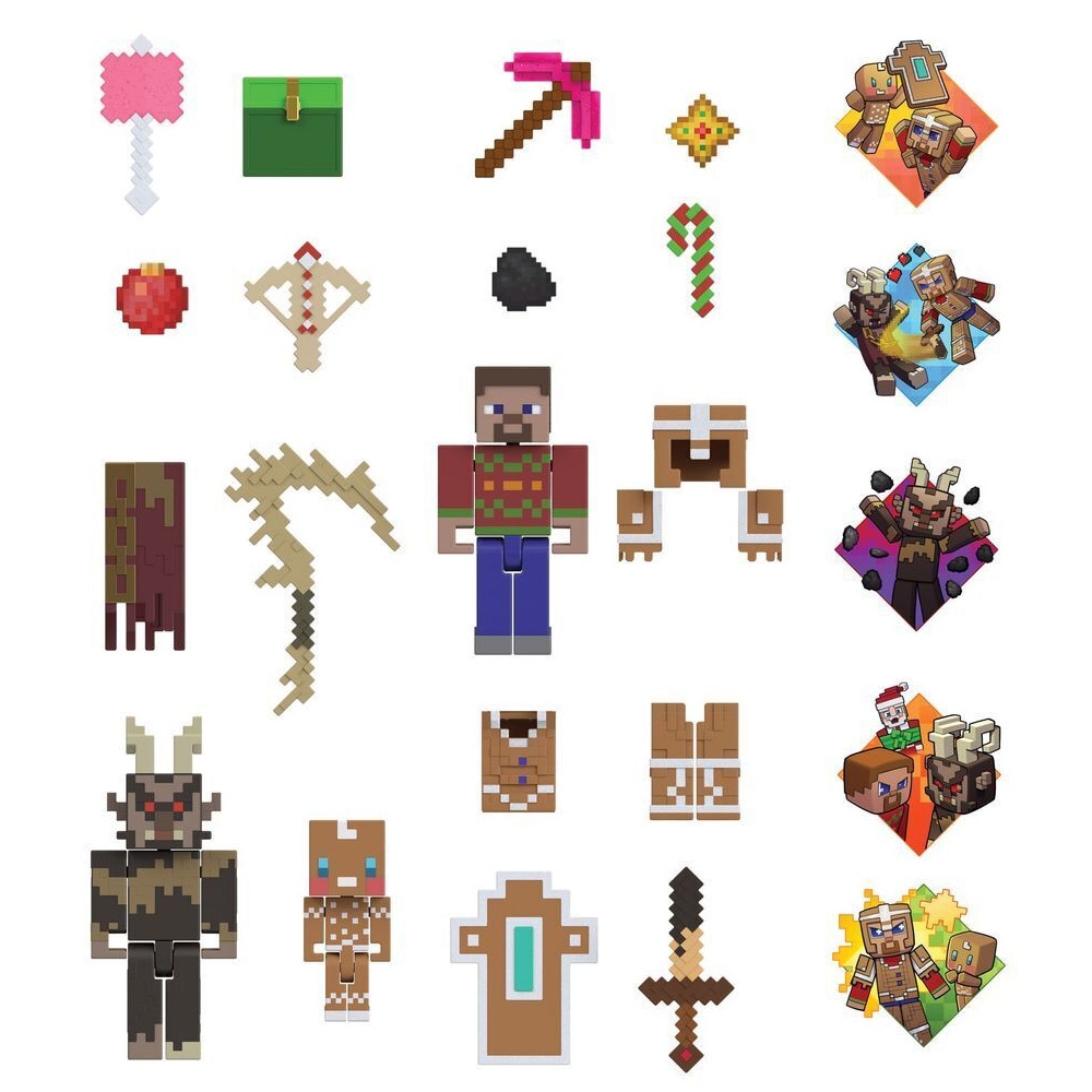 Minecraft Adventskalender 2026 / Julkalender med figurer / Leksakskalender med speltillbehör