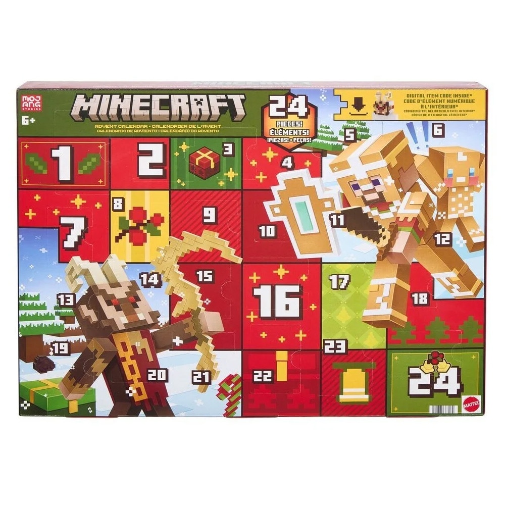 Minecraft Adventskalender 2026 / Julkalender med figurer / Leksakskalender med speltillbehör