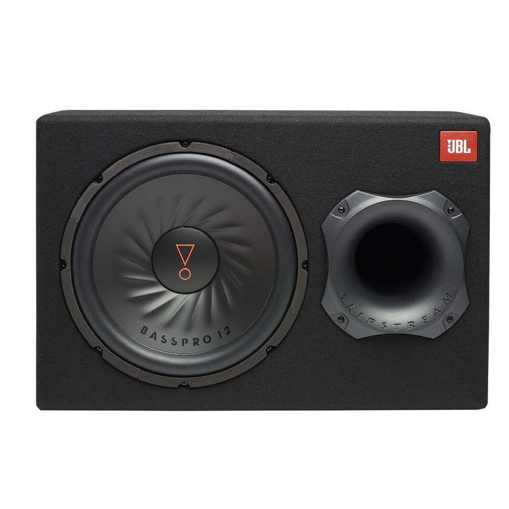 JBL BassPro 12 / Aktiivinen bassokaiutin vahvistimella / Auton subwoofer, jossa on kaukosäädin