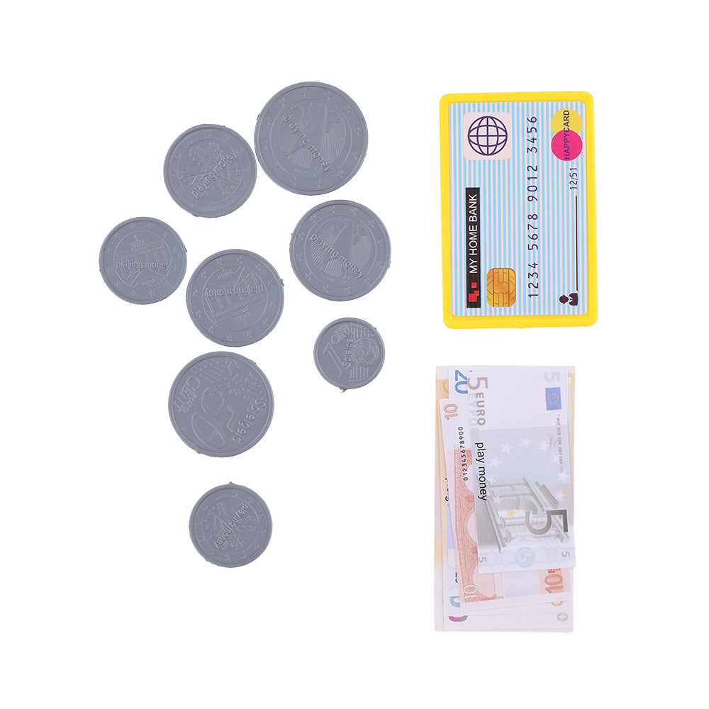 Leksakskassa Eddy Toys 24 delar / kassaapparat med scanner ljus och ljud / butiksspel