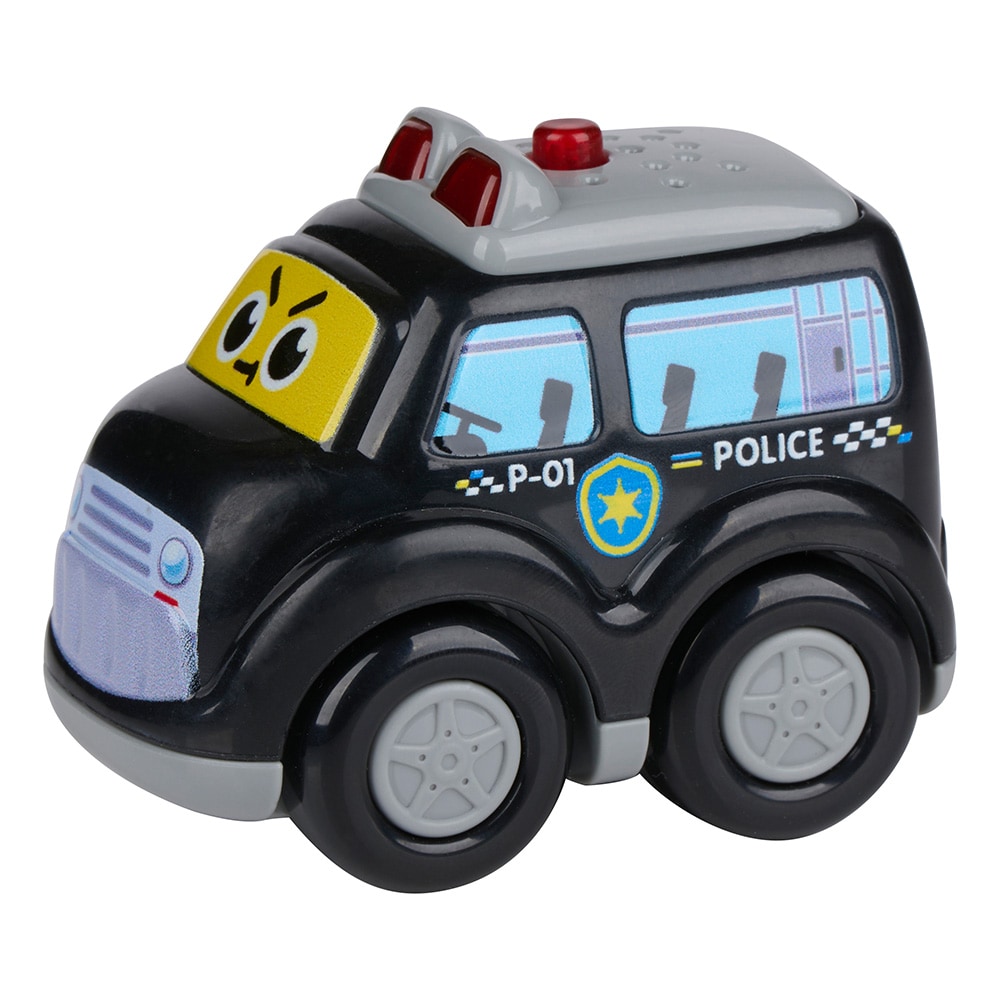 Leksaksbilar Eddy Toys 3 st / polisbil brandbil och dumper med ljus och ljud