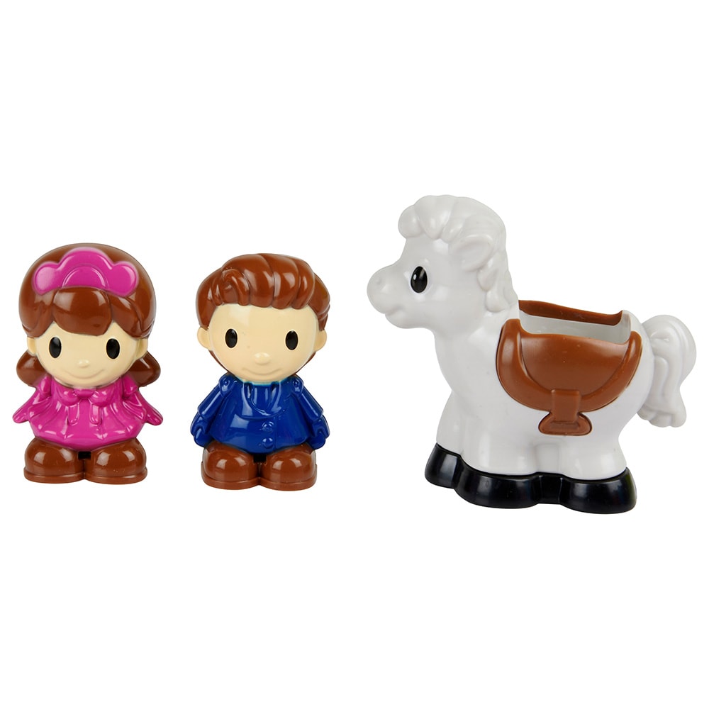 Prinsesslott Eddy Toys 10 delar / lekset med figurer häst och tillbehör / leksaksslott