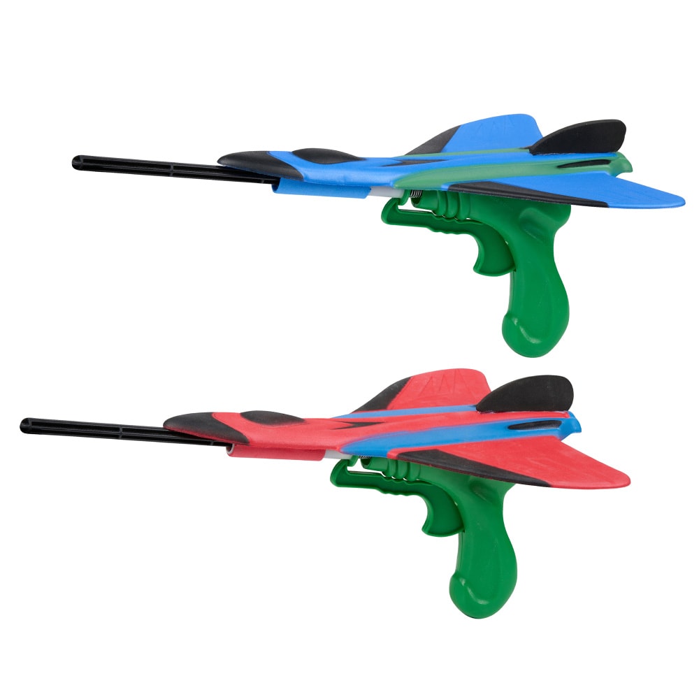 Flygplan med launcher Eddy Toys / skumflygplan med flygplanskatapult för utomhuslek – Assorterad