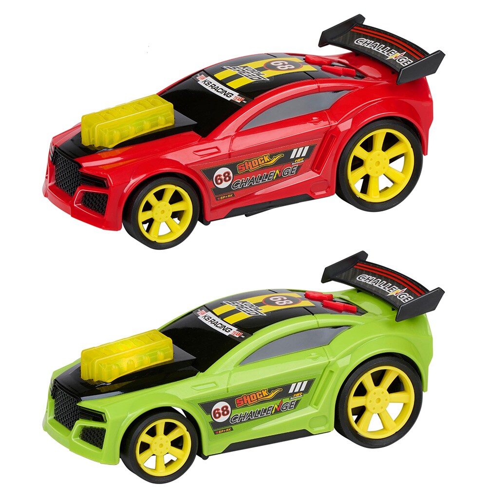 Racerbil Eddy Toys 17 cm / leksaksbil med ljus och ljud / sportbil med spoiler – Assorterad