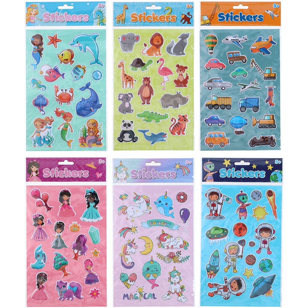 Klistermärken för barn 25×16 cm / stickers med olika motiv – Assorterade