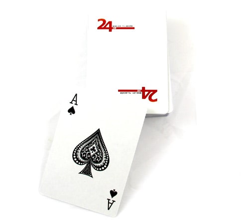 Kortlek / Spelkort med 24.se logotyp