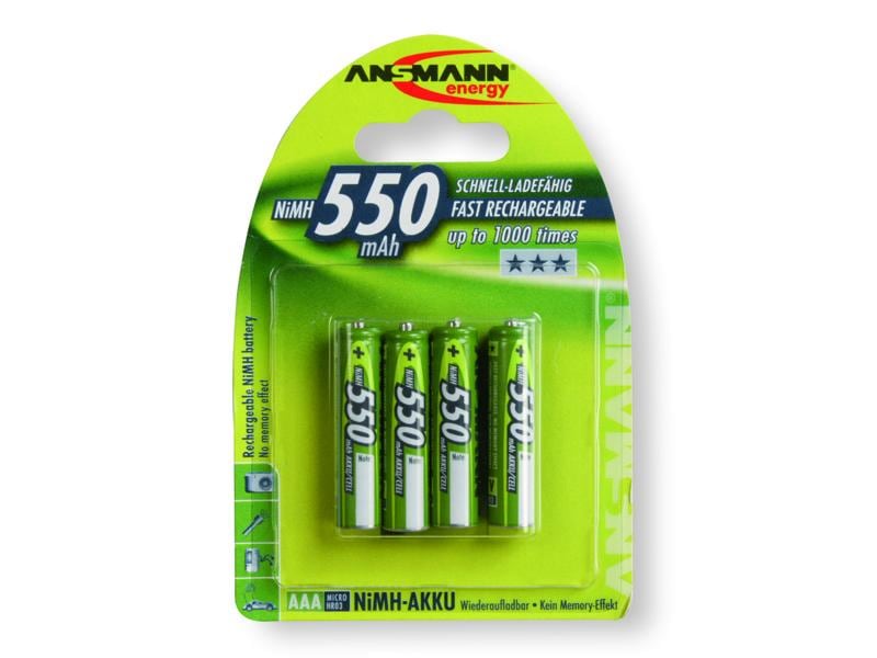 Ansmann laddningsbara AAA 550mah Batterier