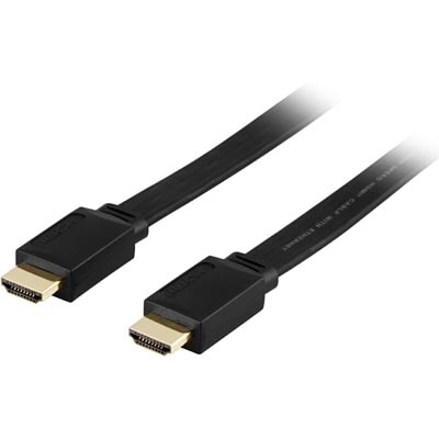 1m HDMI-kabel v1.4+Ethernet Svart
