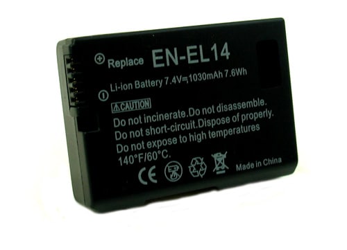 Batteri EN-EL14 till Nikon D3200 P7000 mm