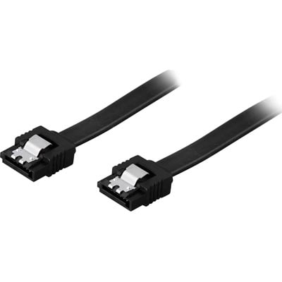 SATA-kabel, SATA 6Gb/s, lås-clips, rak-rak, 0,3m