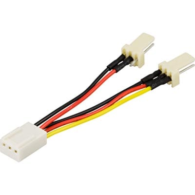 Adapterkabel för 3-pins fläktar, Y-kabel 2-1