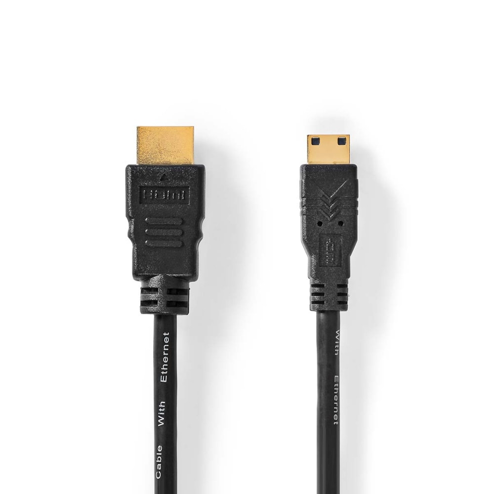 HDMI till Mini HDMI med ethernet - 2m, guldpläterad