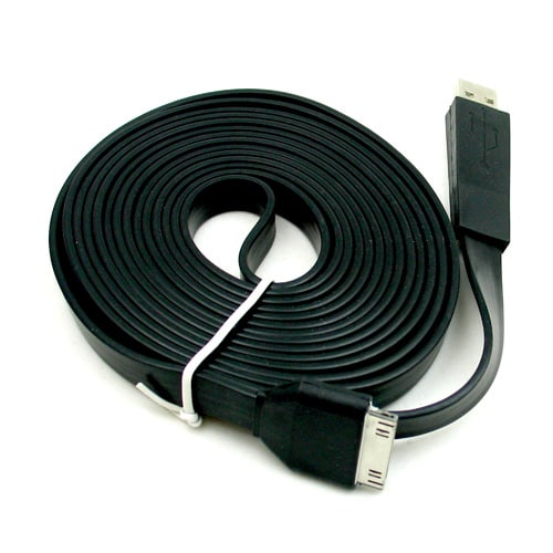 Platt USB-kabel X-Lång till iPhone/iPad/iPod