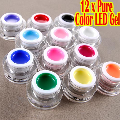 LED Gel Pure Colours - 12-Pack