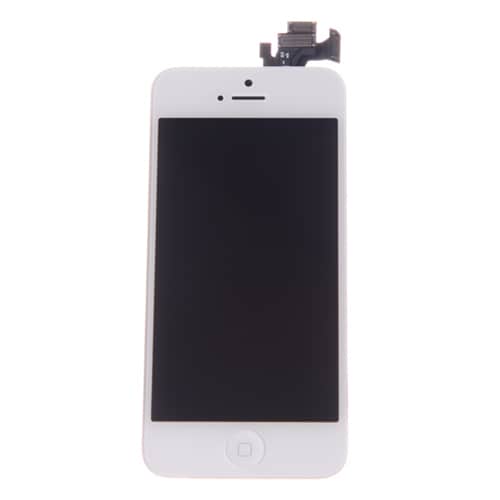 iPhone 5 LCD + Touch Display Skärm med kamera och ram - Vit färg