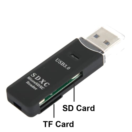USB 3.0 kortläsare för Micro-SD och SD(HC) med hög dataöverföringshastighet