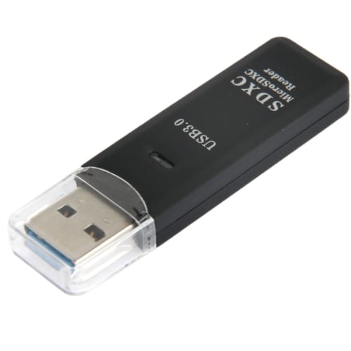 USB 3.0 kortläsare för Micro-SD och SD(HC) med hög dataöverföringshastighet