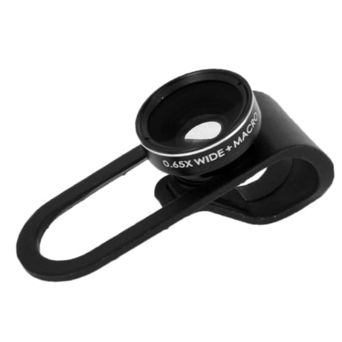 Vidvinkel + Macro Lins universal till iPhone 5