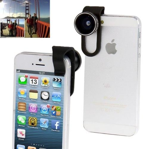 Vidvinkel + Macro Lins universal till iPhone 5