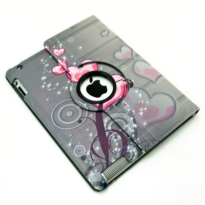 360 flipfodral Hearts till iPad 3 / 4