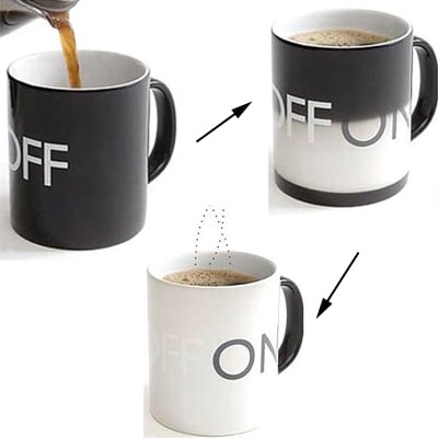 Kaffekopp On/Off - Ändrar färg av värmen