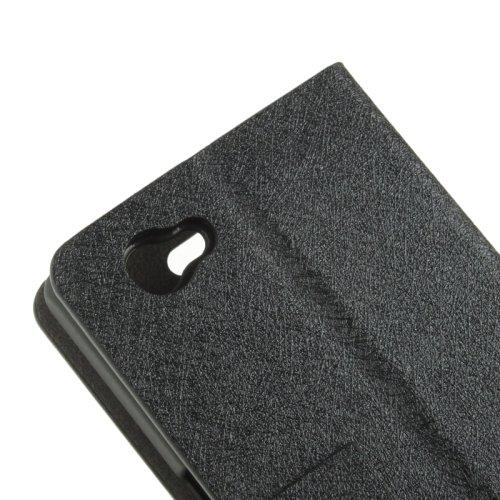 Plånboksfodral med ställ till Sony Xperia M - svart