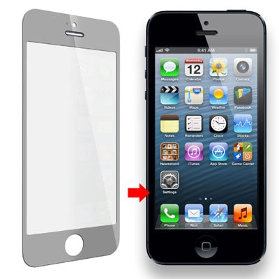 Display Glas till iPhone 5 - Silverspegel