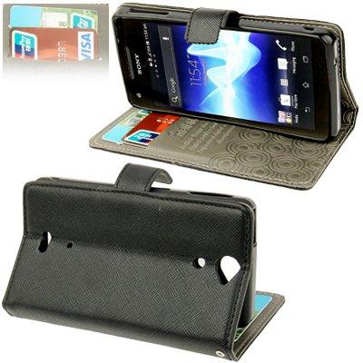 Flipfodral med hållare & kreditkortsuttag till Sony Xperia V
