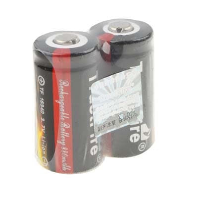 Batteri 16340 880mAh 3.7V - 2-Pack
