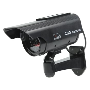 CCTV-kameraattrapp med solpaneler och 30 IR-lysdioder