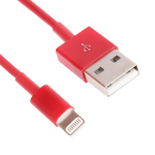 Usb-kabel iPhone 5 / SE / iPad 4 - Röd färg