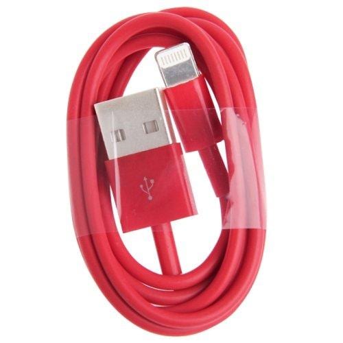 Usb-kabel iPhone 5 / SE / iPad 4 - Röd färg