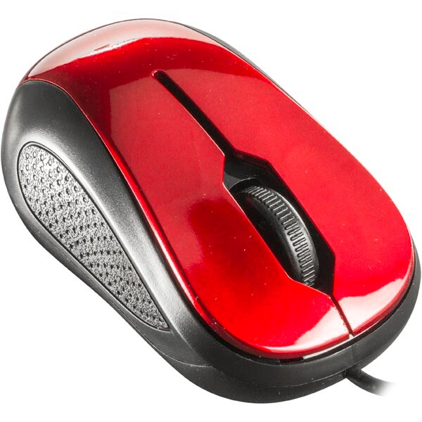 Optisk MiniMus med 2 knappar + scroll ( röd)