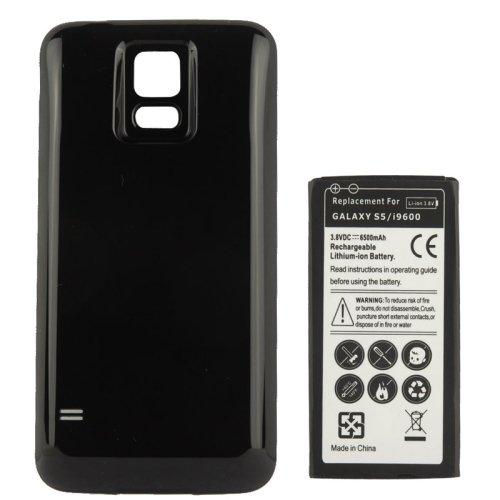 Batteri + skal till Samsung Galaxy S5 - svart 6500mA