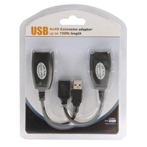 USB-förlängning med RJ45-extender för upp till 50 meter räckvidd