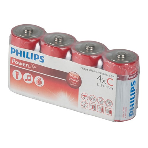 Philips Powerlife LR14 Batteri - 4-pack