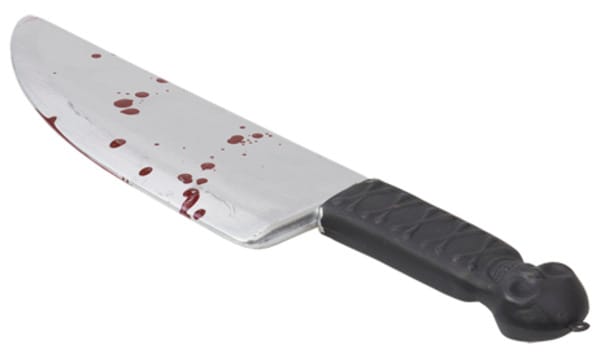 Kniv med blodstänk