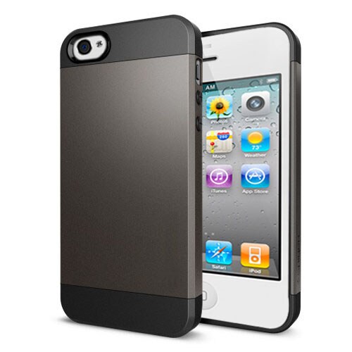 Mobilfodral till iPhone 4/4S - Grå/svart