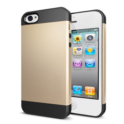 Mobilfodral till iPhone 4/4S - Guld/svart