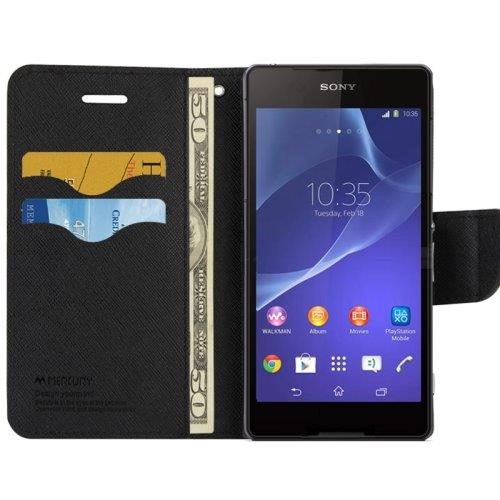 Flipfodral hållare & kreditkort till Sony Xperia T2 Ultra