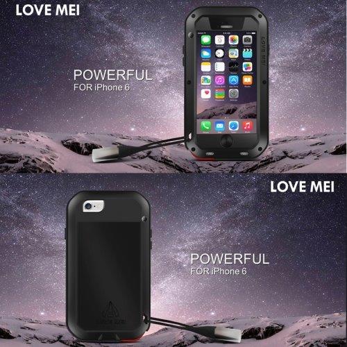 LOVE MEI Shockproof metallfodral till Iphone 6