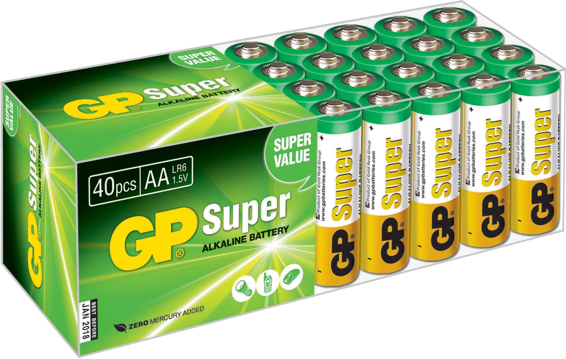GP Superbatteri AA 40-Pack