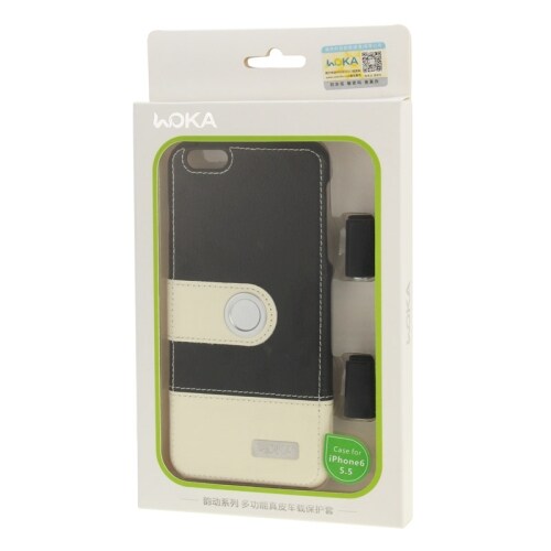 WOKA Skinnfodral iPhone 6/6s plus med inbyggd bilhållare