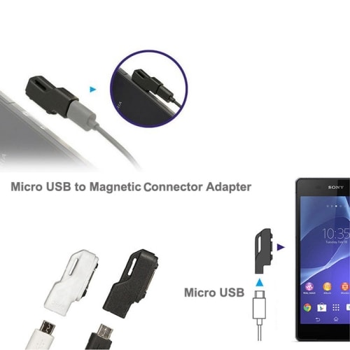 MicroUSB till magnetisk laddare för Sony Xperia Z / Z1 / Z2 / Z3 mm
