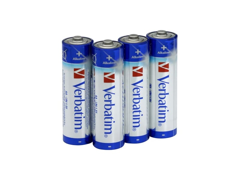 4-Pack AA Verbatim Högkvalitétsbatterier