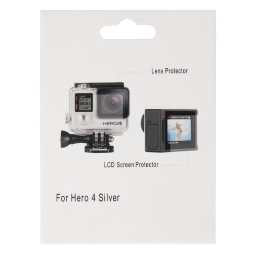 Skärmskydd + linsskydd till GoPro HERO4 Silver