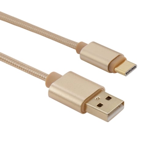Usbkabel i nylontyg USB C 3.1 till USB 2.0
