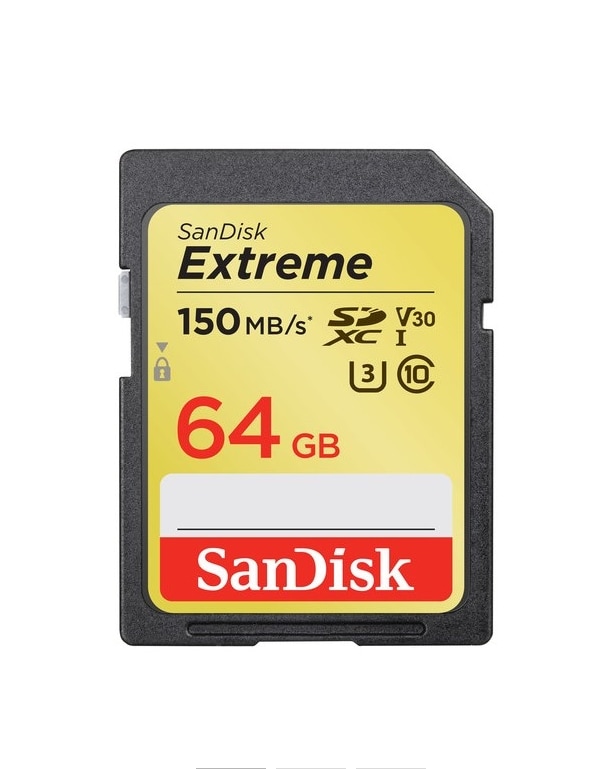 64GB SanDisk Extreme SDXC Class 10 UHS-I Class 3 150/60MB/s