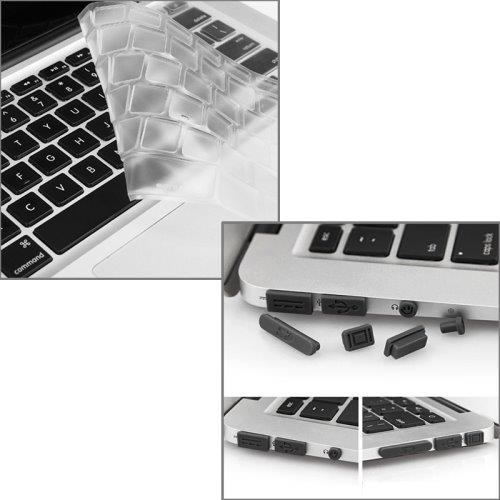 Skyddsskal Macbook Air 13.3" - 3i1 med tangentbordsskydd och dammskydd